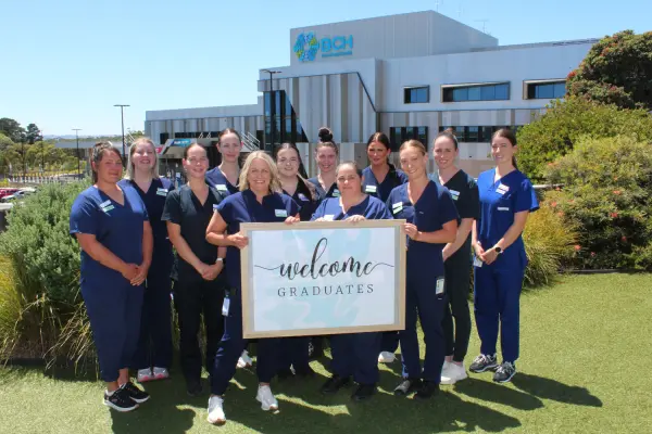 Graduate Nurses at Wonthaggi Hospital, from left, Julie Hawkins, Nicola Eccles, Anais Sibly, Gemma Hughes, Kate Brosnan, Bella Lockett, Maggie Gibson, Emma Evans, Hannah Sellings, Georgia Dakin, Bonny Huitema and Charlotte Roberts.