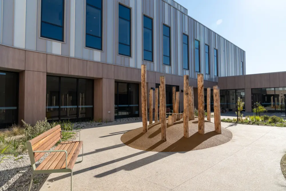 Visitors to the Phillip Island Community Hospital will be able to see the internal courtyard and appreciate the modern architecture.
